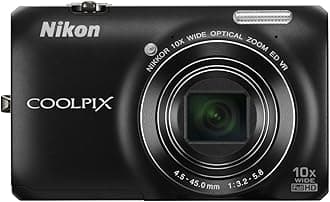Nikon COOLPIX S6300 16 MP Digital Camera with 10x Zoom NIKKOR Glass Lens and Full HD 1080p Video (Black)