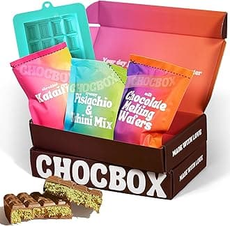 Viral Dubai Milk Chocolate Bar Kit - Includes Chocolate Mold, Choc Wafers, Shredded Kataifi, Pistachio Cream - DIY Gift Box Dubai Kit - Great Gift