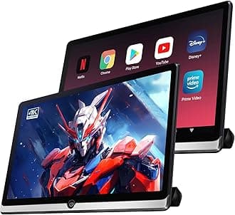 14 inch 4K Android 11 Portable Car TV Headrest Monitor Rear Entertainment Sys...