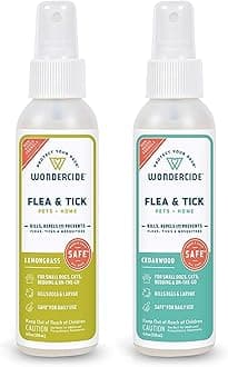 Flea, Tick and Mosquito Spray for Dogs, Cats, and Home - Flea and Tick Killer, Control, Prevention, Treatment - with Natural Essential Oils - 4 oz Lemongrass & Cedarwood 2-Pack
