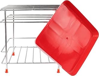 Stainless Steel Matka Stand for Water Pot with Free Tray, Pot Stand for Kitchen, Utensils Racks, Jar Holder, Home, Office Use (19 x 20 x 20 CM) (Pack of 1)