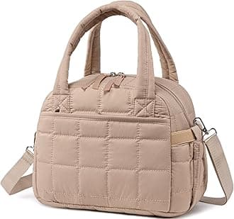 LEDAOU Lunch Box for Women Lunch bag Quilted Puffer Lunch Box with adjustable strap Insulated Reusable LunchBox for Work School Picnic Travel