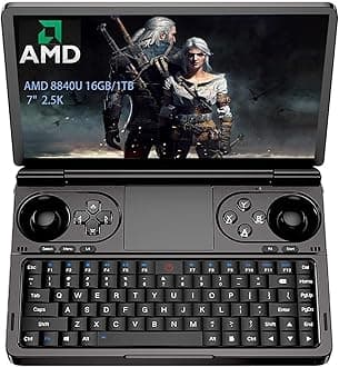 WIN Mini 2024 Handheld Game Console, 7" Touchscreen Gaming PC Mini Laptop Gamepad UMPC Win11 [AMD Ryzen 7 8840U 32GB RAM/2TB M.2 NVMe SSD]