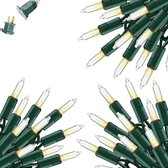 Dazzle Bright Christmas Mini String Lights, 60FT 300 Count Incandescent Waterproof Fairy Lights Plug in, Connectable Christmas Decorations for Indoor Outdoor Home Party Garden Yard, Warm White