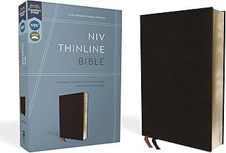 THINLINE BIB BLACK: New International Version, Black, Bonded Leather, Thinline