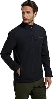 Mountain Warehouse Grasmere Mens Softshell Jacket -Breathable Raincoat