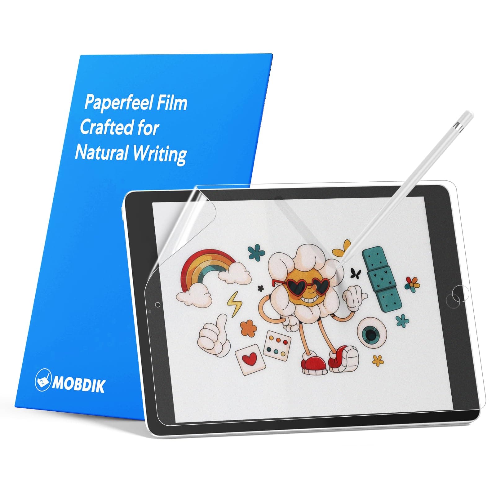 [2 Pack Paperfeel Screen Protector Compatible with iPad 6th/5th Generation 9.7 inch, Crafted for Natural Writing, Anti Glare with Easy Installation Kit, Compatible with iPad 9.7&iPad Pro 9.7