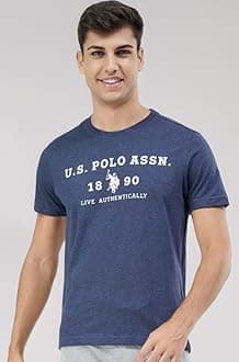 U.S. Polo ASSN. Men's Cotton Regular Fit Comfort Fit Brand Print I683 T-Shirt - Pack of 1
