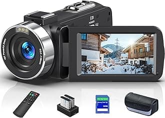 8K 64MP Camcorder Video Camera IR Night Vision 18X Digital Zoom YouTube Vlogging Camcorder Webcam WiFi 3.0”Touch Screen Camcorders with Microphone, 32G SD Card, and 2 Batteries