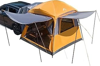 UNIHIMAL SUV Tent for Camping,Waterproof PU2000mm, Fits 5-8 People,Spacious Double Layer Design, includes Rainfly & Storage Bag, 8FT L x 8FT W x 7.2FT H,Orange