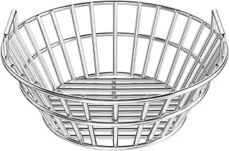 onlyfire Charcoal Ash Basket Fits Medium Big Green Egg, Stainless Steel Charcoal Holder with Handles, Grilling Accessories for Better Airflow