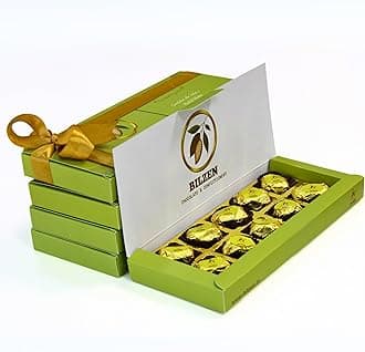 BILZEN Gourmet Milk Chocolates with Dates And Roasted Pistachio Gift Box | No Preservative | No Added Sugar | Healthy Snacks | 10 Piece, Pack of 1