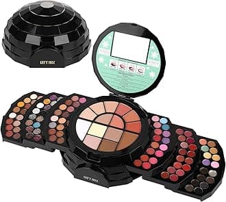110 Colors Makeup Kit for Women Girl Full Kit Gift Set with Mirror All in One Make up Palette Included Eyeshadow Glitter Lipstick Concealer Eyeliner Eyebrow Highlighter Contour Blusher Compact PowderN