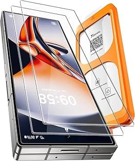 TOCOL for Samsung Galaxy Z Fold 7 Screen Protector 9H Hardness Military Grade Shatterproof HD Tempered Case Friendly Glass 2 Pack