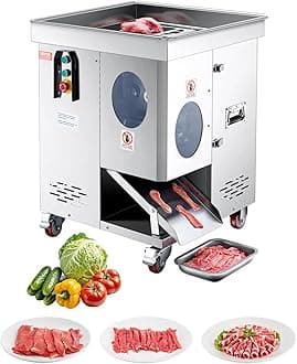 VEVOR Meat Cutter Machine, 1100W Meat Slicer, 1102 lb/h Commercial Meat Cutti...