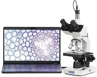 OMAX 40X-2500X LED Digital Trinocular Lab Compound Microscope with USB Camera and Mechanical Stage