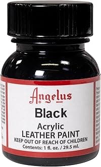 Angelus Acrylic Leather Paint - 1 Ounce, Black