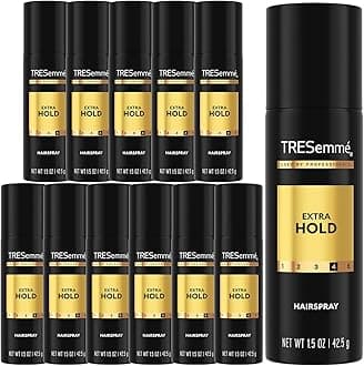 Travel Hairspray, Extra Hold, 12-Pack – Moisturizing Hair Spray, Anti-Humidity, Anti-Frizz Hair Products, 1.5 Oz Ea