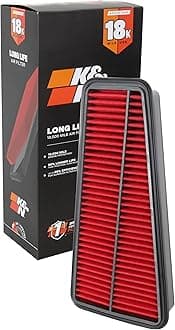 K&N Engine Air Filter: Long Life 18,000 Mile Replacement Air Filter: Compatible with 2002-2015 Toyota Mid-size Truck and SUV V6 (4-Runner, Tacoma, Hilux, Land Cruiser, Prado, FJ Cruiser), KNA-2281