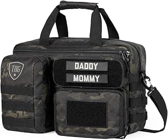 4th Gen Tactical Diaper Bag for Dads w/Included Changing Mat, Stroller Straps