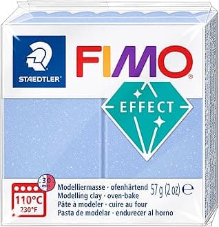 FIMO Effects Polymer Clay - -Oven Bake Clay for Jewelry, Sculpting, Agate Blue Gem 8020-386