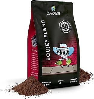 Well-Bean Boujee Blend Ground Coffee, Dark Roasted, 12 oz