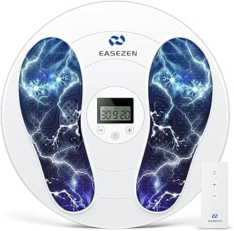 Foot Massager for Neuropathy, TENS & EMS Foot Circulation Stimulator for Pain Relief, 10 Modes and 20 Intensities, Relieve Swelling, Cramps, RLS & Plantar Fasciitis - Gifts for Mom Dad