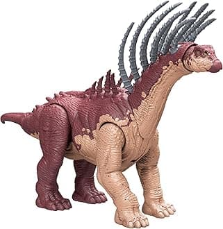 Mattel Jurassic World Big Action! Bajadasaurus HTK80 Children's Figure, Dinosaur Toy, Total Length: Approx. 14.0 inches (35.6 cm), Ages 4 and up, Brown