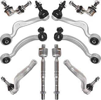 AUTOACER Front Suspension Kit 10 Pcs - Front Upper Control Arms, Stabilizer Bar Links & Inner + Outer Tie Rod Set for LS460 2007-2017 LS600h 2008-2017 RWD Models, OEM# 45470-59095, 45460-59095