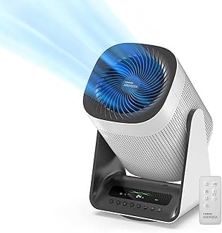 CowayAir Purifier for Home Bedroom, Multi-Angle 360 Purification, Remote Control, Removes up to 99.999% of Harmful Particles down to 0.01 µm, HEPA Filter with Smart Sensor - Airmega AIM