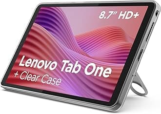 Lenovo Tab One Android Tablet | 8.7 inch HD Display | MediaTek Helio G85 | 4GB RAM | 128GB | Wi-Fi 5 | Clear Case