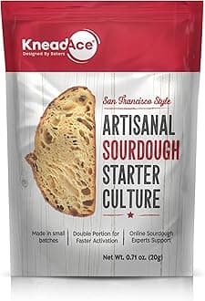 KneadAce Sourdough Starter Culture – Fast-Activating Natural Wild Yeast for Homemade Bread – Dehydrated Sourdough Starter for Baking Artisan Loaves, Easy to Use & Perfect for Beginners