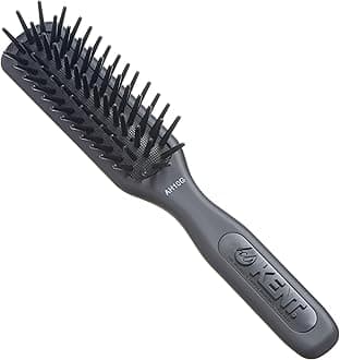 AH10G Airhedz Pro Narrow Pin Hair Brush Narrow Cushion Paddle Brush - Taming Fat Pins, Detangling Long Thick and Curly Hair, Scalp Massager and Growth Stimulator for All Hair Types(Fat Pin, Grey)
