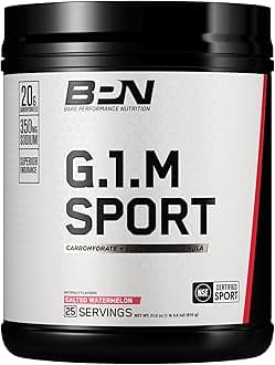 BARE PERFORMANCE NUTRITION, BPN G.1.M Go One More Sport, Endurance Training Fuel, Superior Carbohydrate & Electrolytes Powder Formula, Reduce Fatigue, Salted Watermelon, 25 Servings