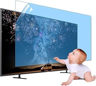 XRRX 43-65 Inch TV Screen Protector, Frosted Matte Anti Glare Outdoor/Indoor Anti Blue LightDustproof Filter Film, Relieve Eye Strain and Sleep Better, for LCD、LED、4K OLED / 60in 1338x756mm