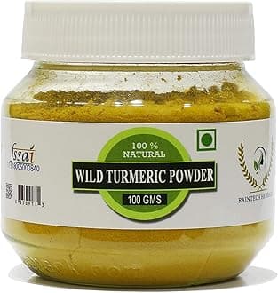 RAINTECH HERBALS Wild Turmeric Powder for Face | Kasthuri Manjal | Kasthuri Haldi | Curcuma Aromatica | Jangli Haldi For Skin | Haldi powder face pack | 100 Gram