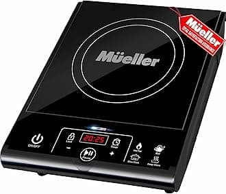 RapidTherm Portable Induction Cooktop, 1800W Single Burner Hot Plate, 8 Temp Levels, Preset Programs, for Dorm, RV, Small Kitchen