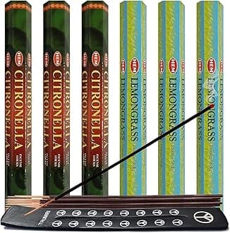 Citronella & Lemongrass Incense Sticks & Holder Bundle Variety Pack from Hem Trumiri Insense Insence