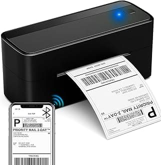 ASprink Shipping Label Printer - 241BT Bluetooth Thermal Label Printers for Small Business, 4X6 Wireless Thermal Printer for Shipping Packages, Compatible with iPhone, Windows, USPS, Amazon, Black