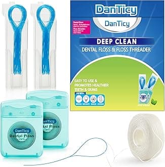 Dental Floss & Threaders Kit for Braces (2x167FT Floss + 100 Threaders) | PFAS-Free Mint Floss | Soft Nylon Thread for Bridges, Implants & Orthodontic Care | Reusable Travel-Friendly Set