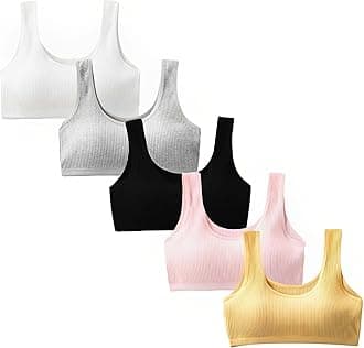 Bras for Girls Training Cotton Bras Wireless Light Padded Sports Bra 8-16 Years Girl's