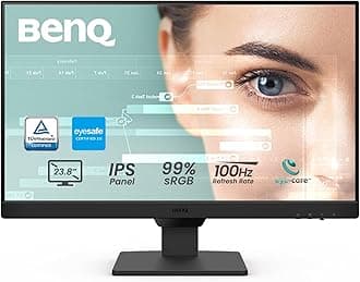 BenQ GW2490 100Hz Computer Monitor 24" FHD 1920x1080p | IPS | Eye-Care Tech | Low Blue Light | Anti-Glare | Adaptive Brightness | Built-in Speakers | DisplayPort | HDMI x 2