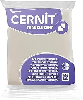 CERNIT CE0920056024C - A Pack of Polymer Clay Block - Translucent Effect - Modelling and Baking Clay - Phosphorescent - 56 g Block - Manufactured in Belgium