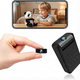 Mini WiFi Home Security Camera 1080P, Wireless Nanny Cam with 180° Rotating Lens, Compact Small Video Recorder, Smart Motion Detection Alerts, No WiFi Recording Mode, Perfect for Pet/Baby Monitor