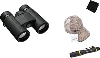Nikon PROSTAFF P7 8x42mm Binoculars, Topo Hat, Lens Pen & Gritr Microfibre Kit - High-Magnification Wide FOV Waterproof Fogproof Binocular with Multilayer-Coated Clear Lens