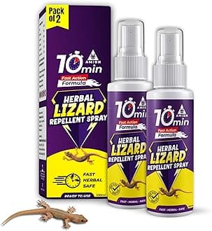 Amish Herbal Lizard Spray 100ml Pack Of 2 |10 Minutes Formula |Removes Entire Lizard colony|Powerful 100% Organic No Chemical Lizard Repellent Spray For home and kitchen