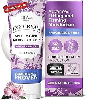 Eye Cream for Dark Circles and Puffiness, Anti Aging Under Eye Cream for Wrinkles and Bags helps Improve Dryness; for Sensitive Skin (Bottle, 1.0 Ounce (Pack of 1))