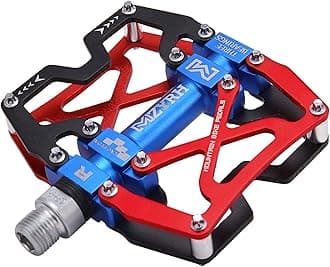 MZYRH Mountain Bike Pedals, Ultra Strong Colorful CNC Machined 9/16" Cycling Sealed 3 Bearing Pedals
