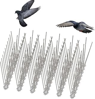 YODEN Bird Spikes (6Pack) Stainless Steel Pigeon Spikes Powerful Deterrent To Birds, Crows And Woodpeckers, For Gardens And Windows Per Piece25 Cm