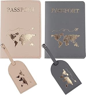 Mr and mrs passport covers and luggage tags gift,Slim Waterproof Passport Case,couple passport holderort Wallets Travel Holder Set,Honeymoon Gift,Couple Travel Luggage Tags,Wedding Bridal